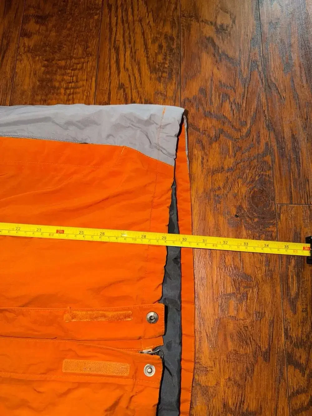 The North Face HyVent Orange and Gray Hooded Winter Jacket